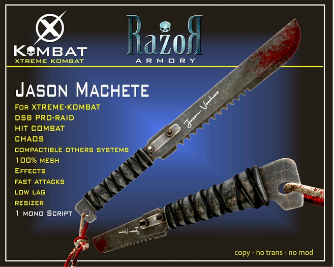 Second Life Marketplace Razor.>> Jason machete